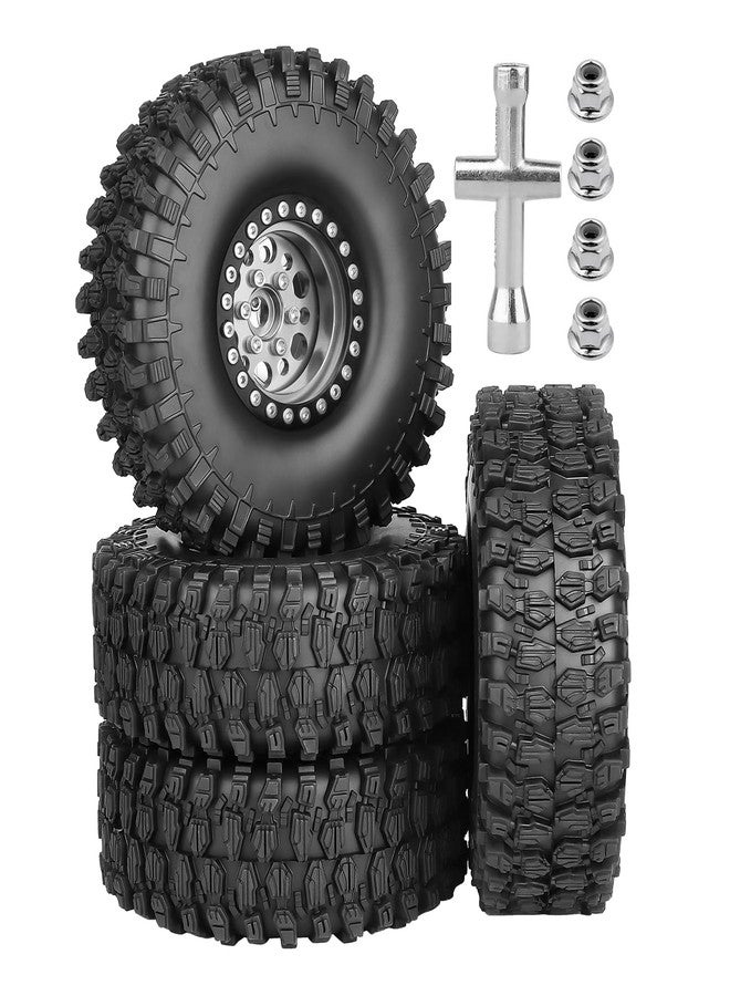 FriHobby 1.9" Aluminum Beadlock Wheel Rims w/1.9 Soft Rubber Crawler TiresTires for TRX4 SCX10 VS4-10 Gen 8 Gen7 - Image 1
